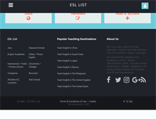 Tablet Screenshot of esllist.com